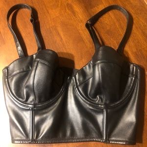 VICTORIA’S SECRET VERY SEXY FAUX-LEATHER BUSTIER